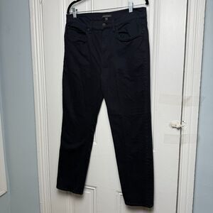 Banana Republic Chino Mens 32x30 Black Zip Fly Tapered Slim Fit Mid Rise Stretch